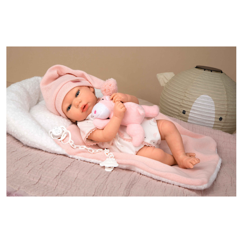 Reborn Arias Ariel Rosa Con Manta