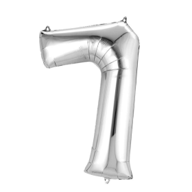 Globo For De Helio Número 7 Plata