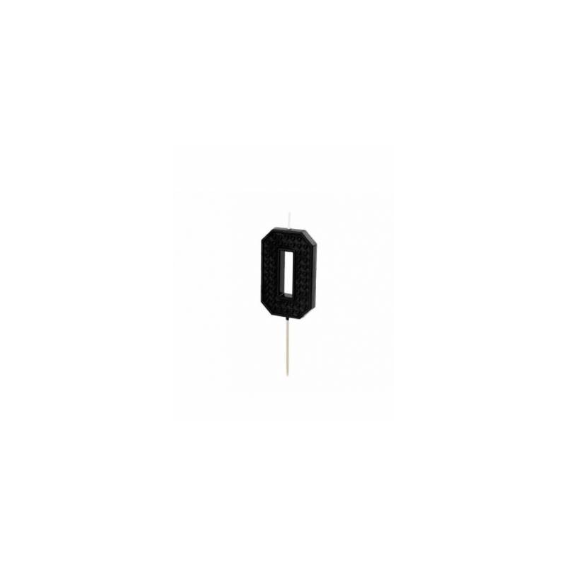 Vela Cumpleaños Número 0 Negra De Fiesta Y Cumpleaños