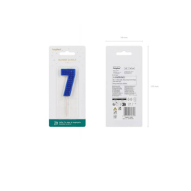 Vela Cumpleaños Número 7 Azul De Fiesta Y Cumpleaños 2