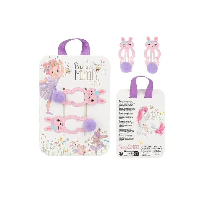 Princess Mimi Pinzas Para El Pelo Pompón