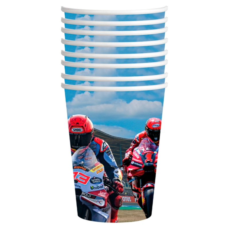Vasos Moto Gp 8 Uds De Fiesta Y Cumpleaños