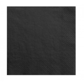 Servilletas Negras 33x33 Cms De Fiesta Y Cumpleaños