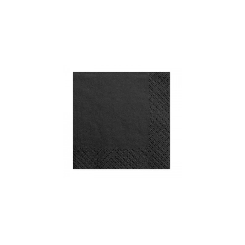 Servilletas Negras 33x33 Cms De Fiesta Y Cumpleaños