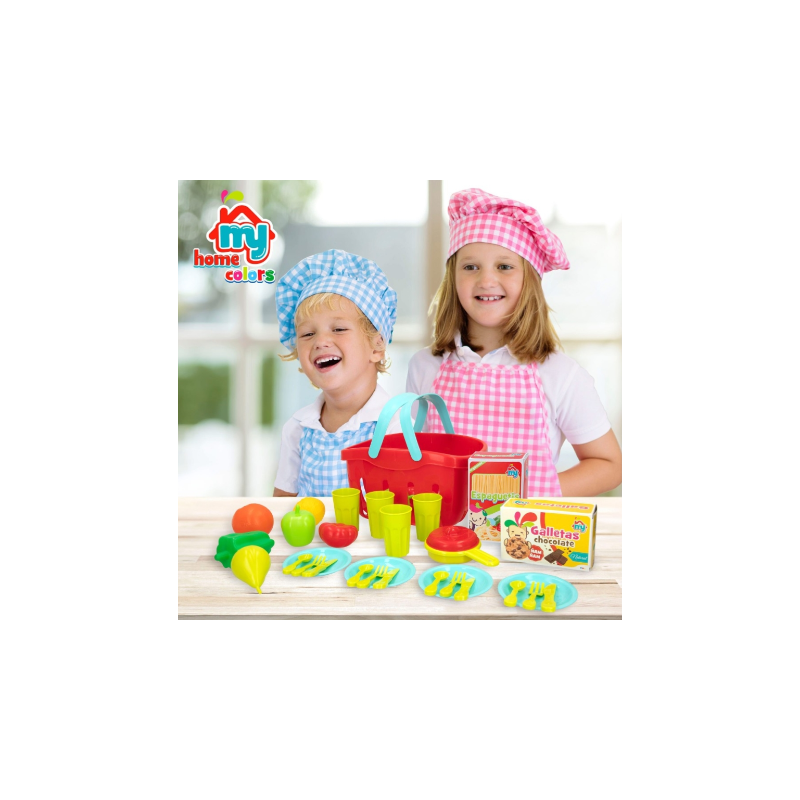 Cesta Con Alimentos Cajas Y Menaje 33 Pcs