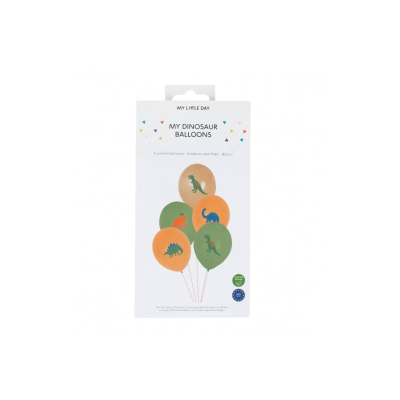 Globos Látex Dinosaurios 5 Uds