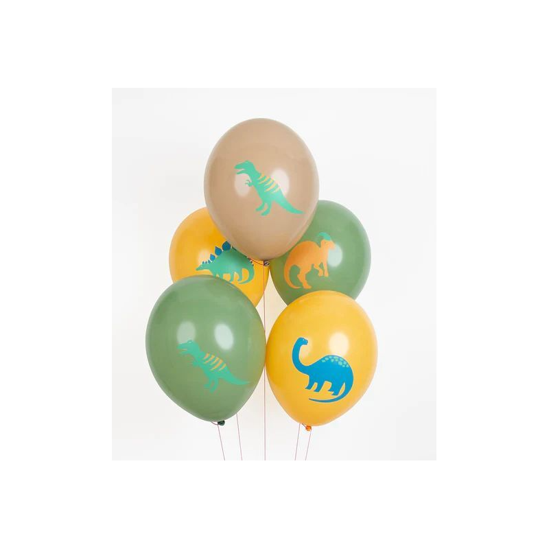 Globos Látex Dinosaurios 5 Uds De Fiesta Y Cumpleaños