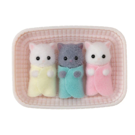 Sylvanian Families Familia Trillizos Gato Persa De Sylvanian 2