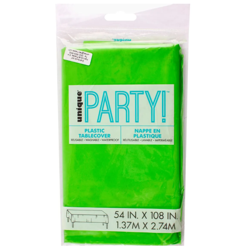 Mantel Plástico Verde Lima 137x274 Cm