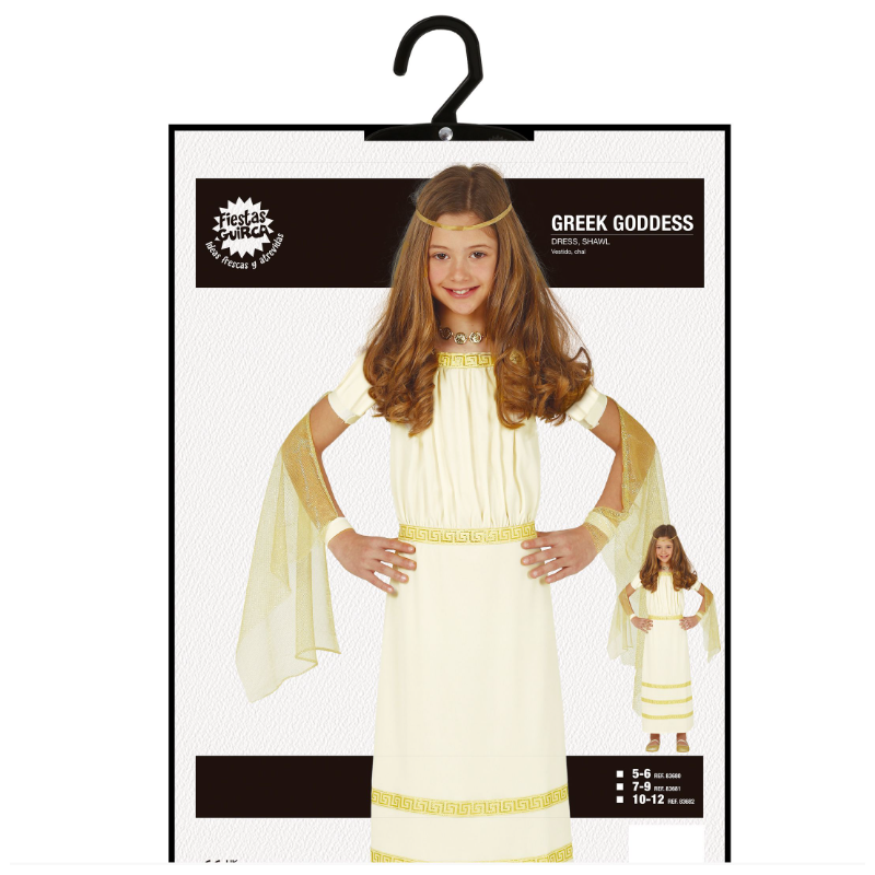 Disfraz Romana Chal Dorado 7-9 Años