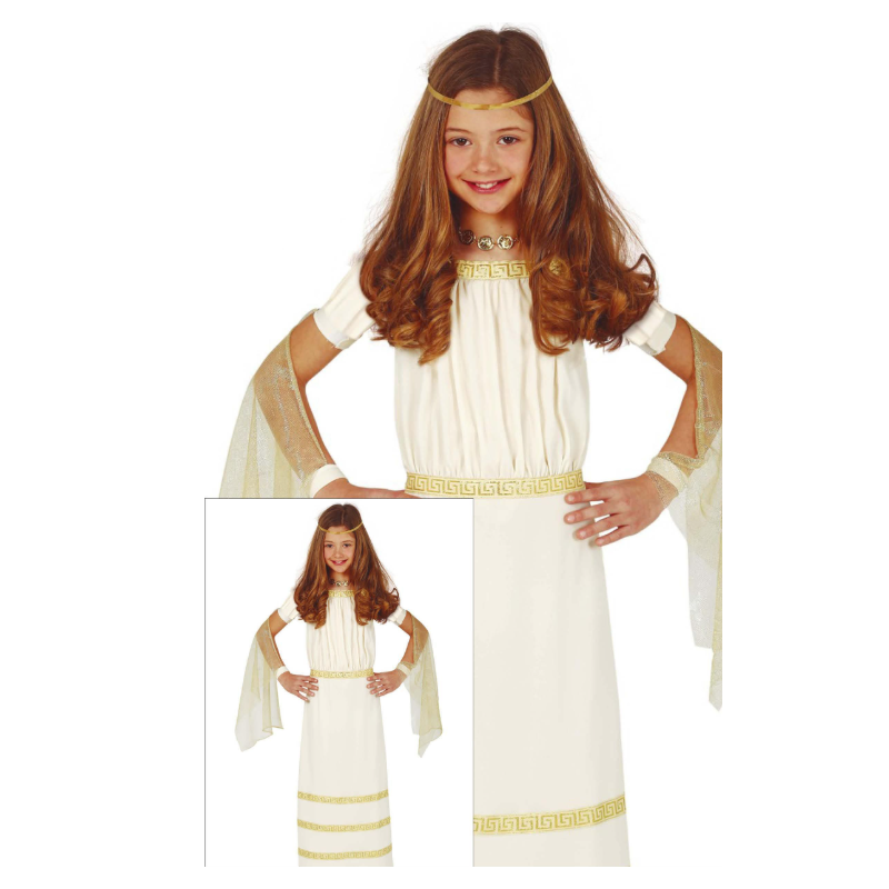 Disfraz Romana Chal Dorado 5-6 Años De Guirca