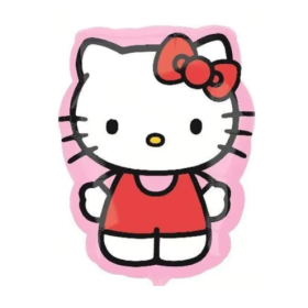 Globo Hello Kitty 25cm C/ Palo De Fiesta Y Cumpleaños