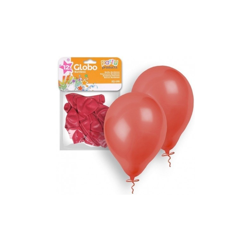 Globos Burdeos 23 Cm De Fiesta Y Cumpleaños