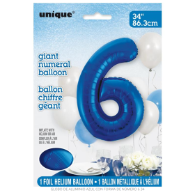 globo azul numero 6 2