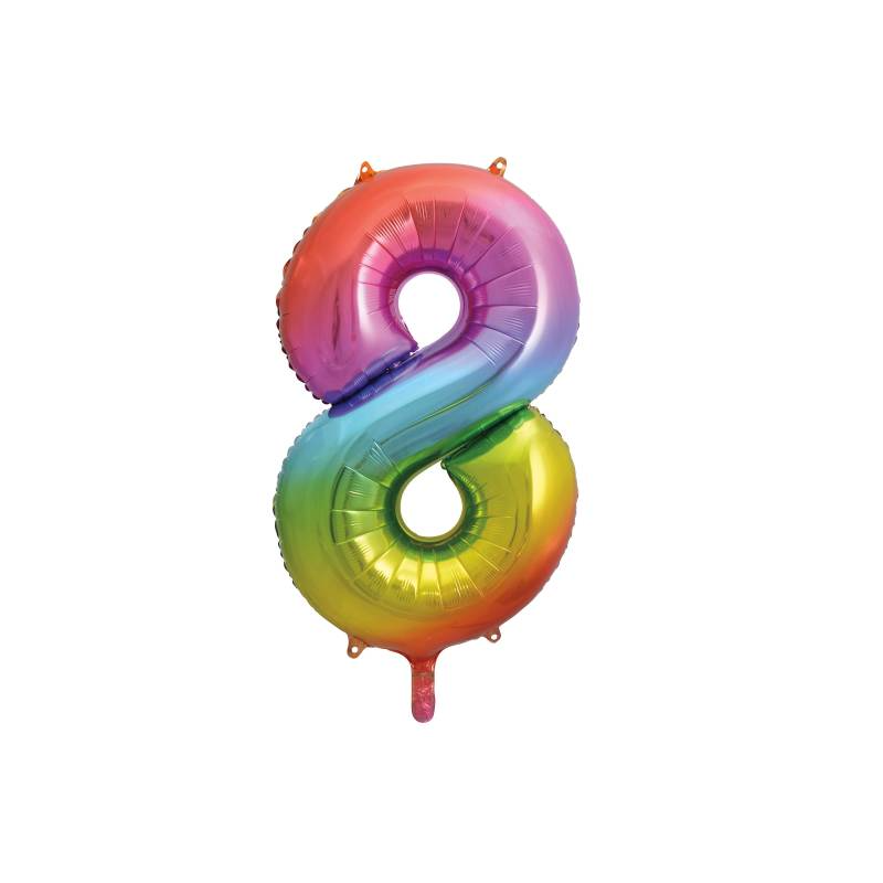 Globo Arcoíris Forma Número 8