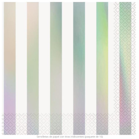 Servilletas Rayadas Iridiscentes Metalizadas