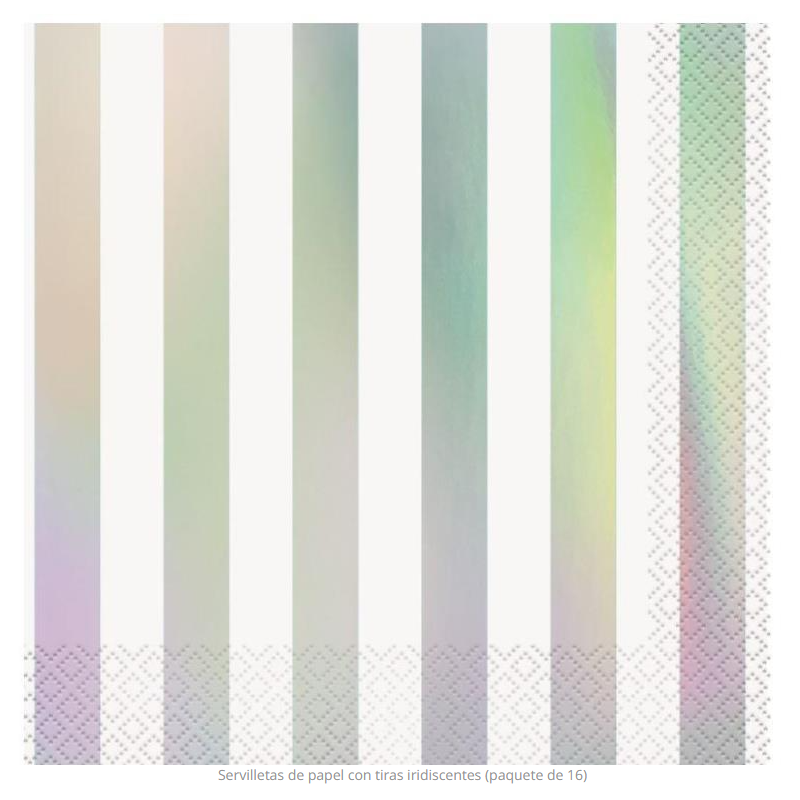 Servilletas Rayadas Iridiscentes Metalizadas
