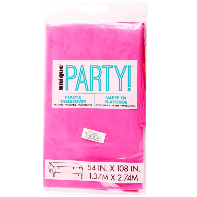Mantel Plástico Fucsia 137x274 Cm