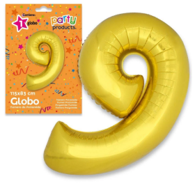 Globo Nº 9 Poliamida Color Oro