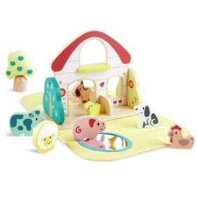 Granja Con Animales De Madera De Hape