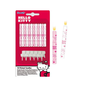 Velas Cumpleaños Hello Kitty 12 Uds De Fiesta Y Cumpleaños