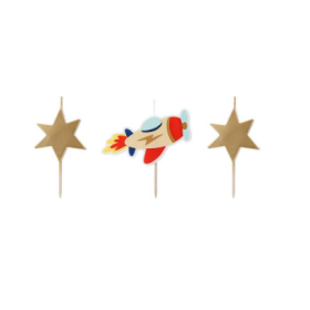 Velas Cumpleaños Mix Avión 4-5 Cm De Fiesta Y Cumpleaños