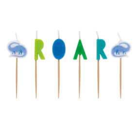 Velas Cumpleaños Pua Dinosaurio Azul Y Verde De Fiesta Y Cumpleaños 2