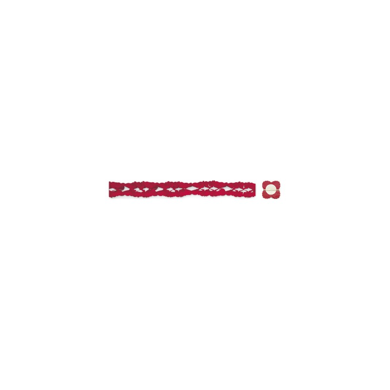 Guirnalda Unicolor Rojo 4 Mts De Fiesta Y Cumpleaños