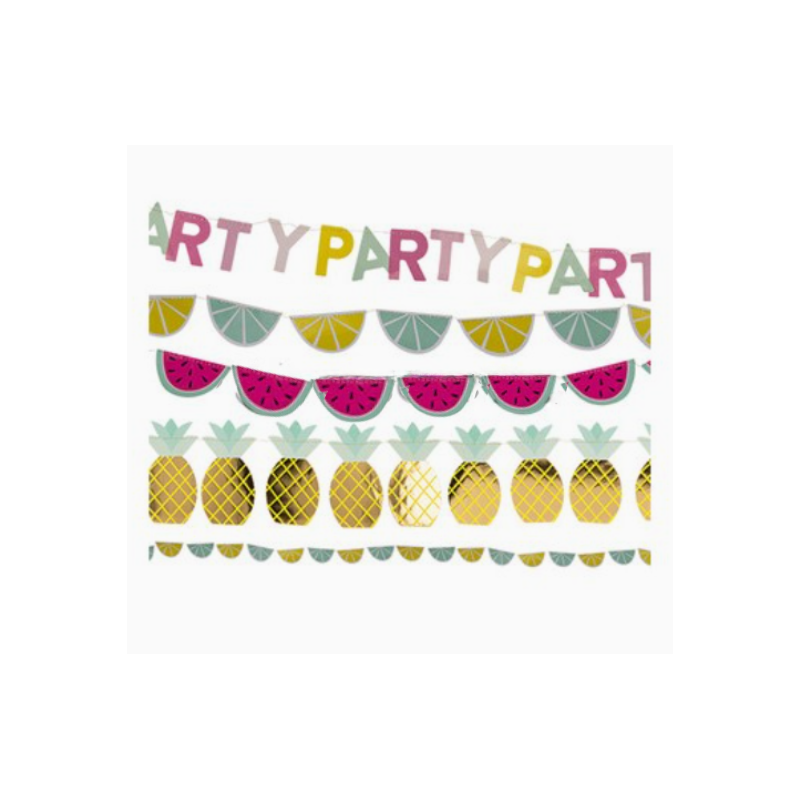 Guirnalda, Tropical Party 1,40 Cm De Fiesta Y Cumpleaños