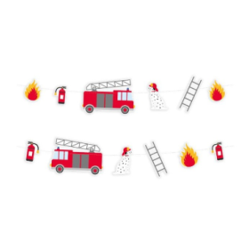 Guirnalda Papel Bomberos De Fiesta Y Cumpleaños