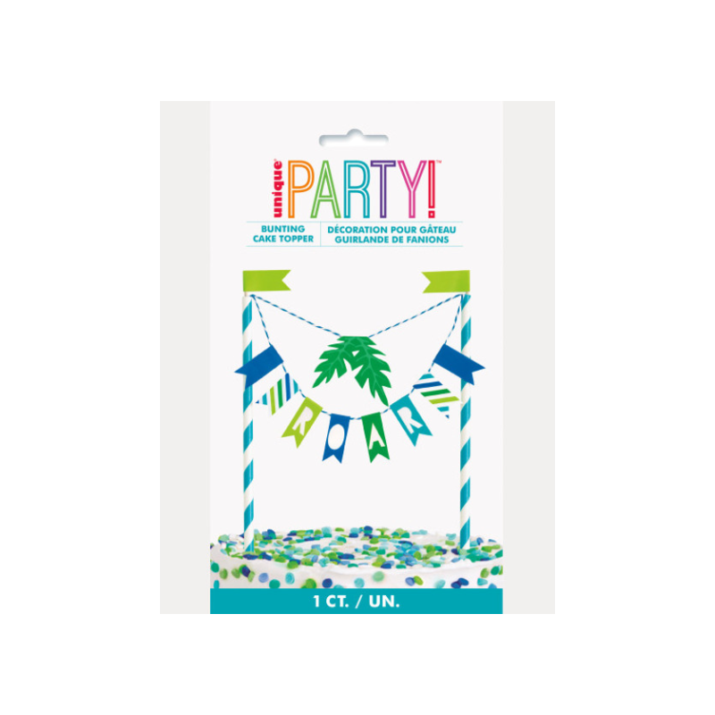 Guirnalda Dinosaurios Azul Y Verde De Fiesta Y Cumpleaños