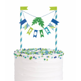 Guirnalda Dinosaurios Azul Y Verde De Fiesta Y Cumpleaños 2