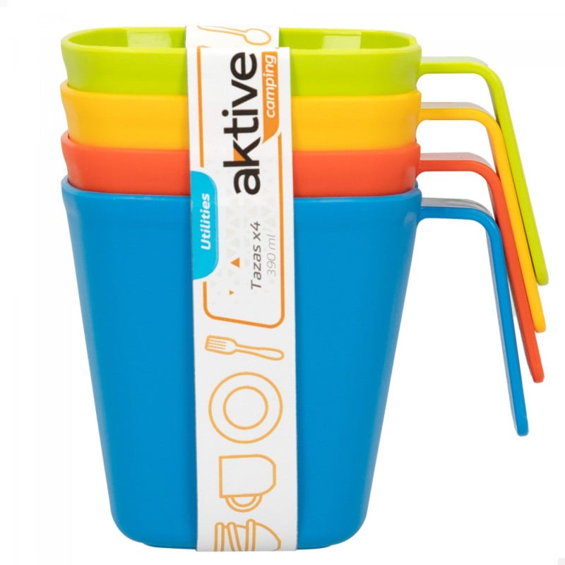 Pack 4 Mugs Picnic Enery 390 ML De Aktive