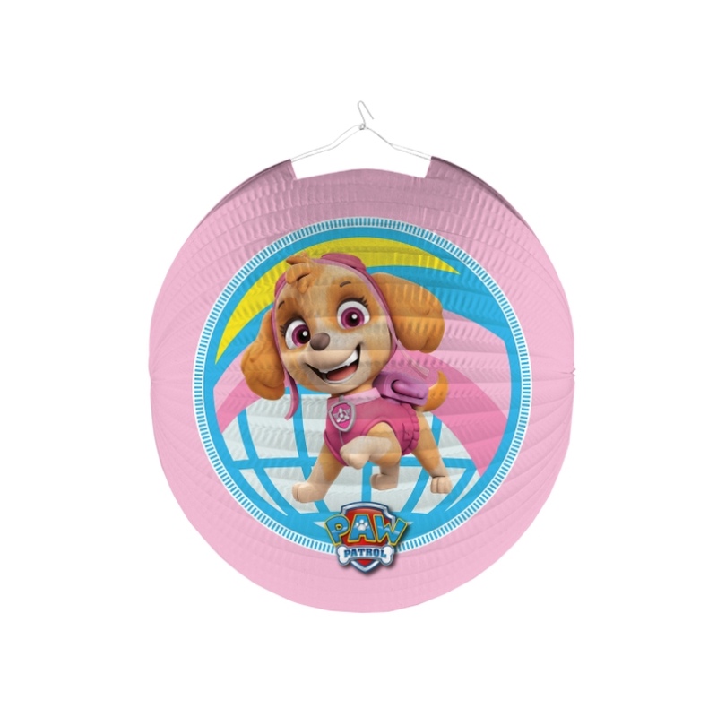 Farolillo Patrulla Canina Rosa 25CM De Fiesta y Cumpleaños
