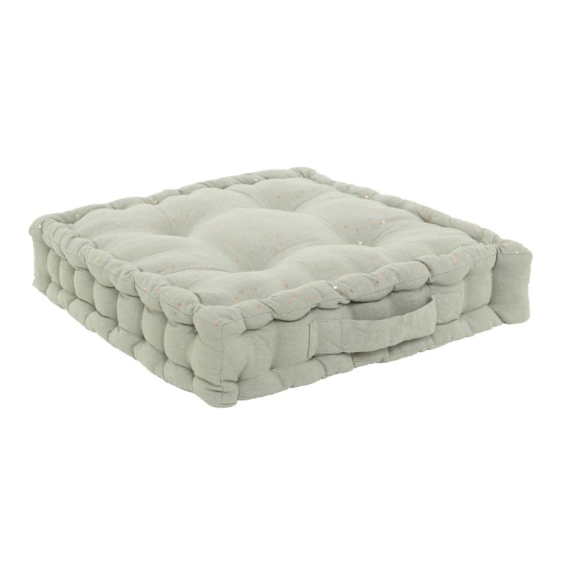 Cojín De Suelo Cuadrado Oya Verde Azulado De JJA