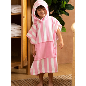 Poncho Wili Poliéster Rosa De JJA 2