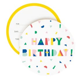 Invitaciones Happy Birthday 8 UDS