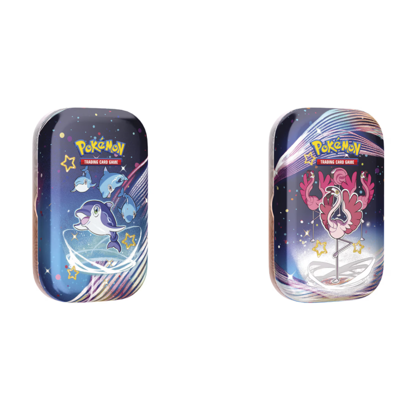 mini lata con cartas pokemon
