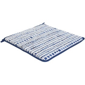 Cojín Silla Blanco/Azul Resistente al Agua