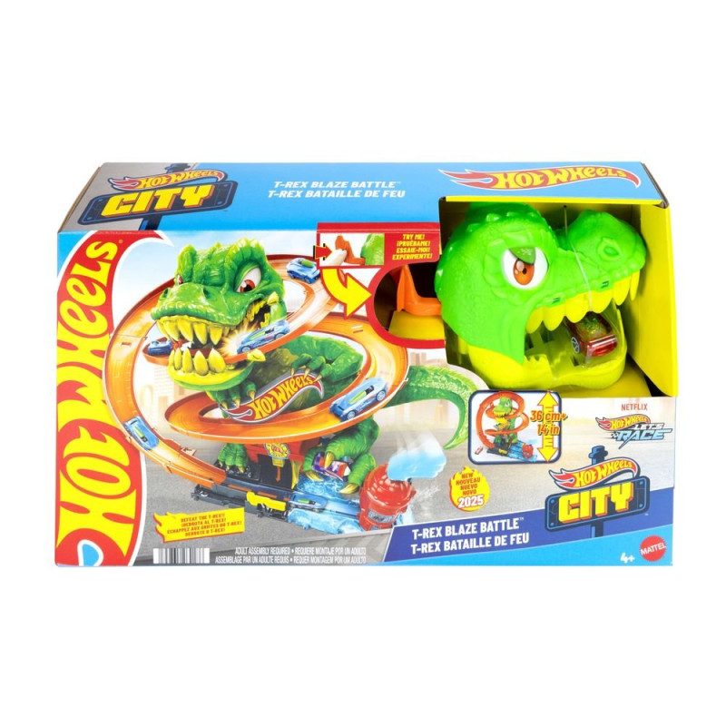 Hot Wheels T-Rex Estación de Bomberos