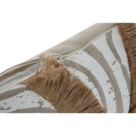 Cojín Yute Beige con Flecos 50x30Cm 2