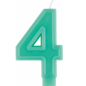 Vela Verde Número 4 9 CM