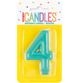 Vela Verde Número 4 9 CM De Fiesta y Cumpleaños 2