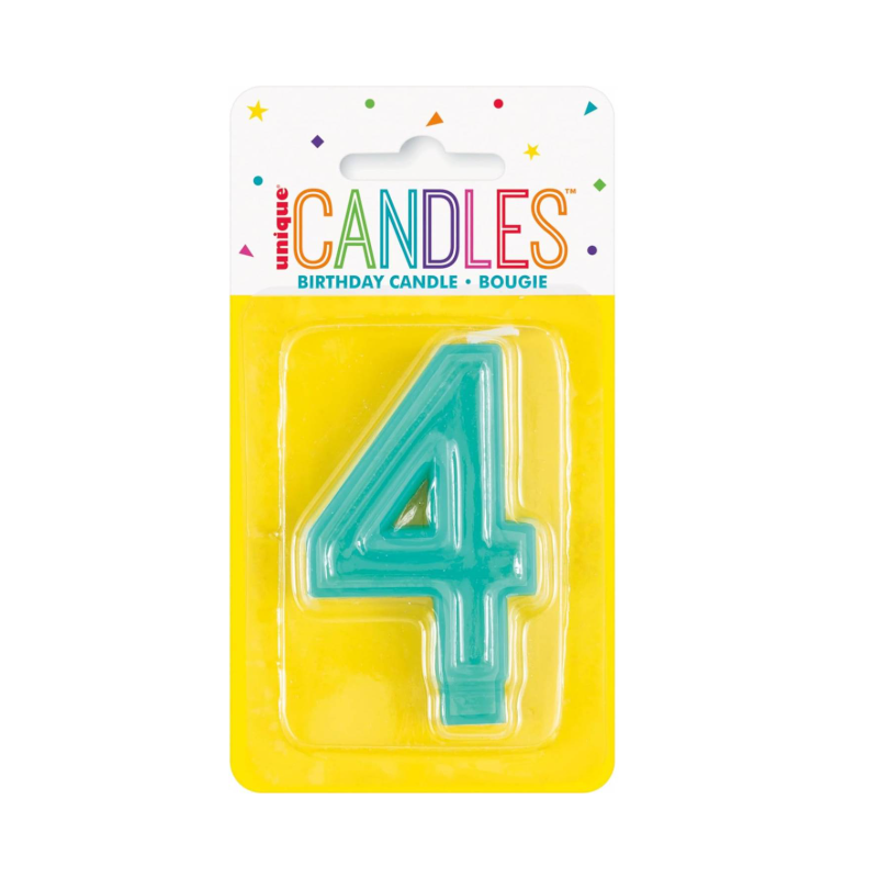 Vela Verde Número 4 9 CM