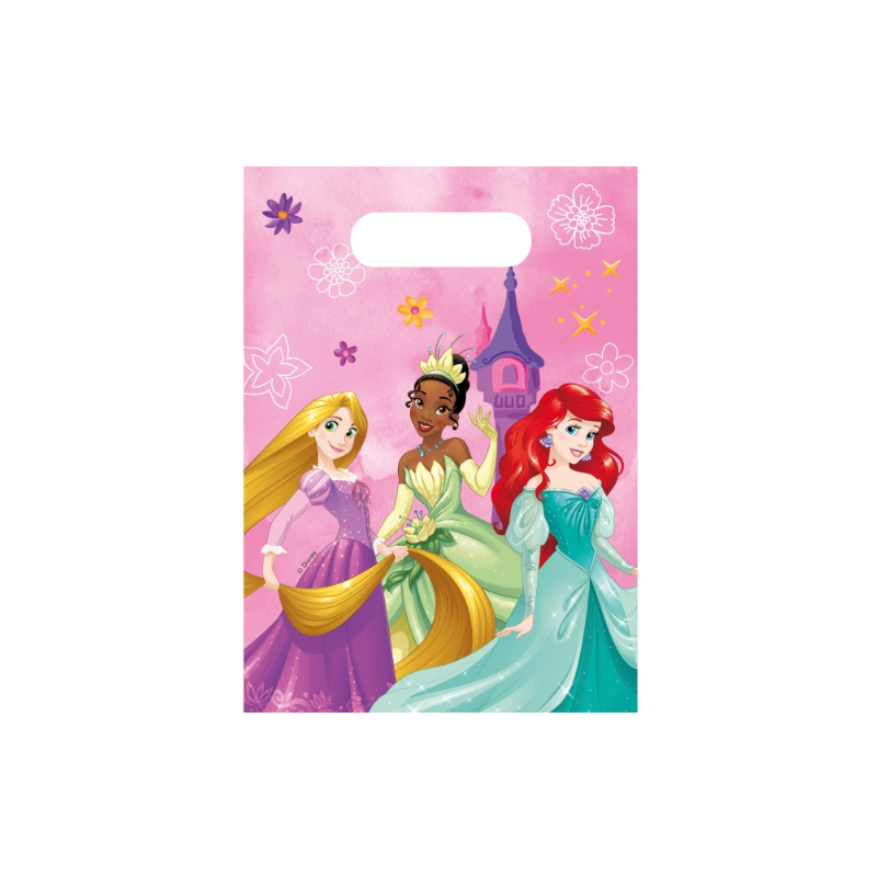 Bolsas Plástico Princesas Disney 6 UDS De Fiesta y Cumpleaños
