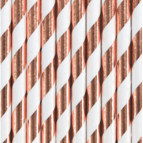 Pajitas Oro Rosa 10 UDS De Fiesta y Cumpleaños 2