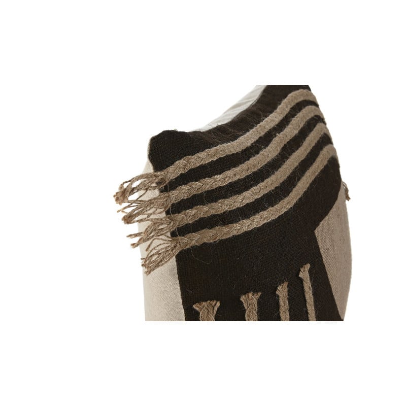 Cojín Yute Terracota con Flecos 45x45Cm