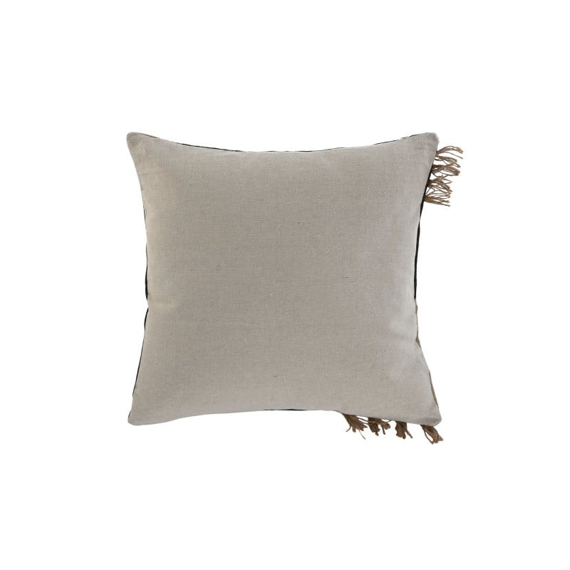Cojín Yute Terracota con Flecos 45x45Cm
