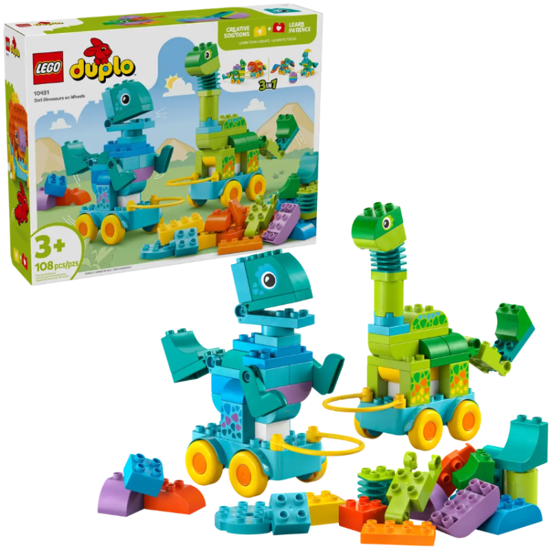 LEGO Duplo Dinosaurios Sobre Ruedas 3 En 1 De LEGO