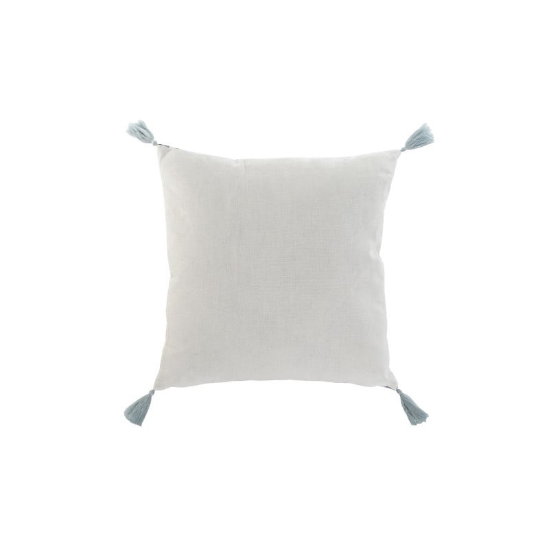 Cojín Hojas Azules con Flecos 45x45Cm